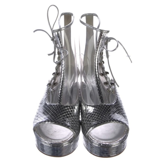 Chanel Lace Up Boots Size 36.5 - Picture 3 of 12